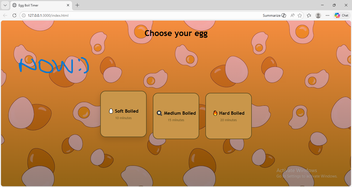Egg Timer app